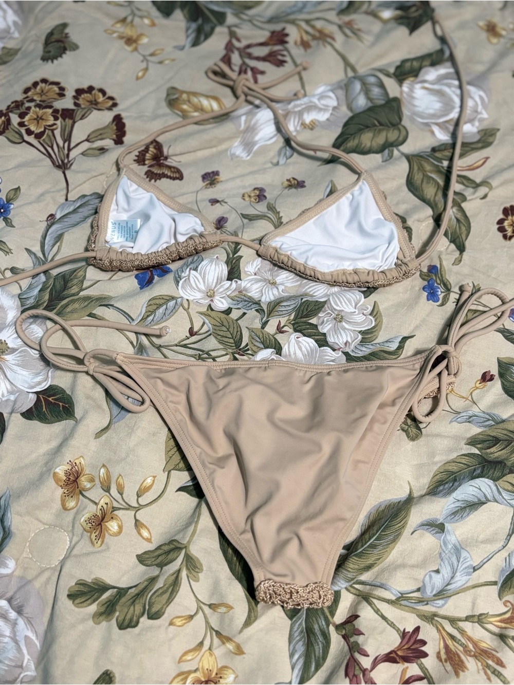 VENUS Beige Crochet Bikini top: B bottom:4 - Picture 4 of 6